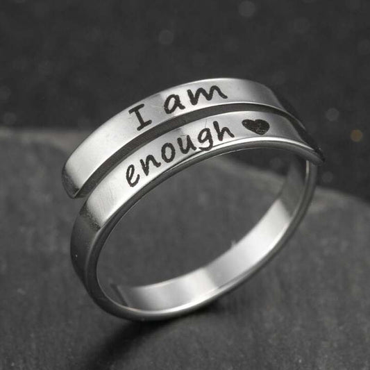 Retro Stainless Steel English Double Ring